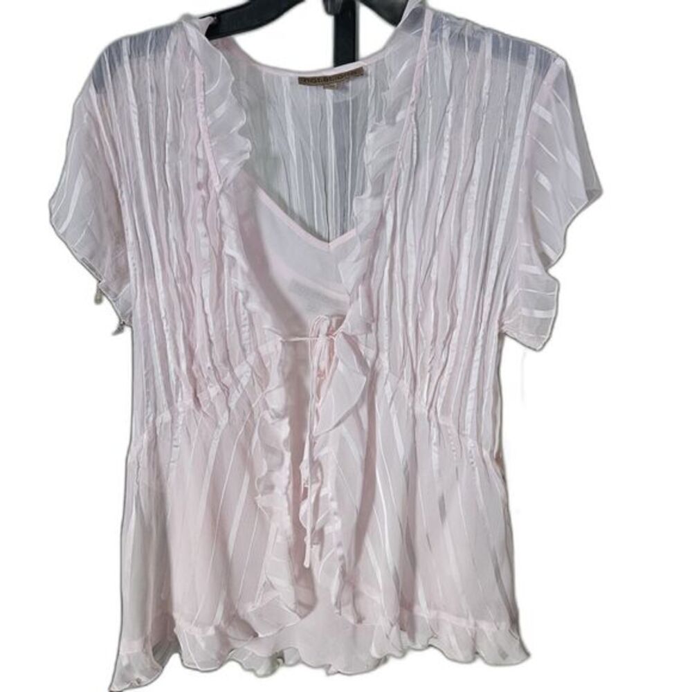Notations NWT Pink Two Piece Blouse Set L -‎ Camisole & Layered Shell Spring